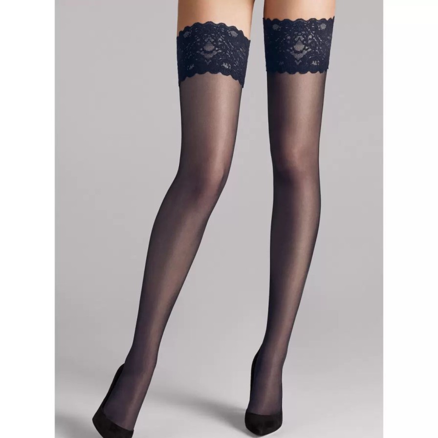 Stromper Wolford | Satin Touch 20 Stay-Up, Admiral