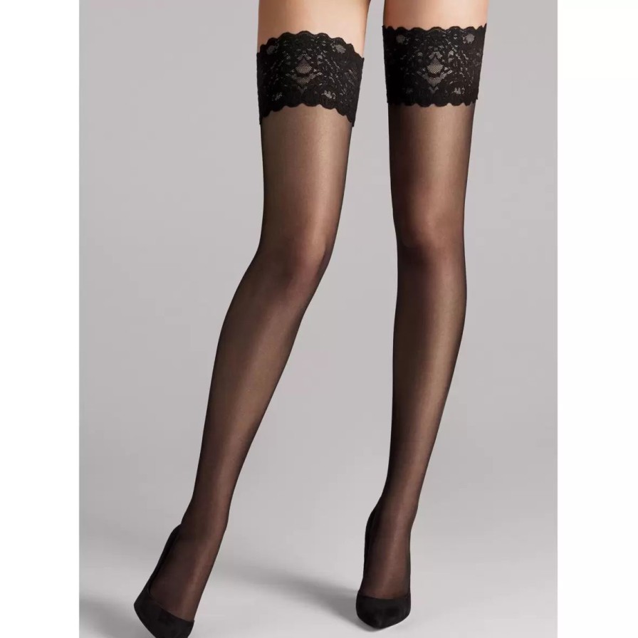 Stromper Wolford | Satin Touch 20 Stay-Up, Black