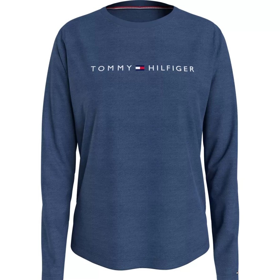 Nattoj TOMMY HILFIGER | Logo Bluse, Iron Blue