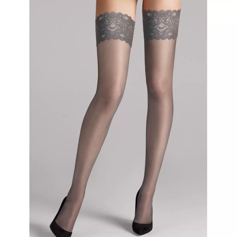 Stromper Wolford | Satin Touch 20 Stay-Up, Steel